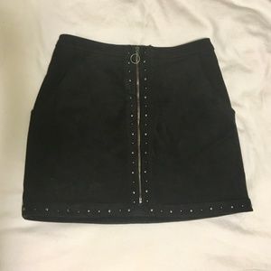 American Eagle Black Suede Skirt